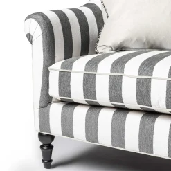 Online MacKenzie-Childs Marquee Sofa - Chenille Grey Stripe