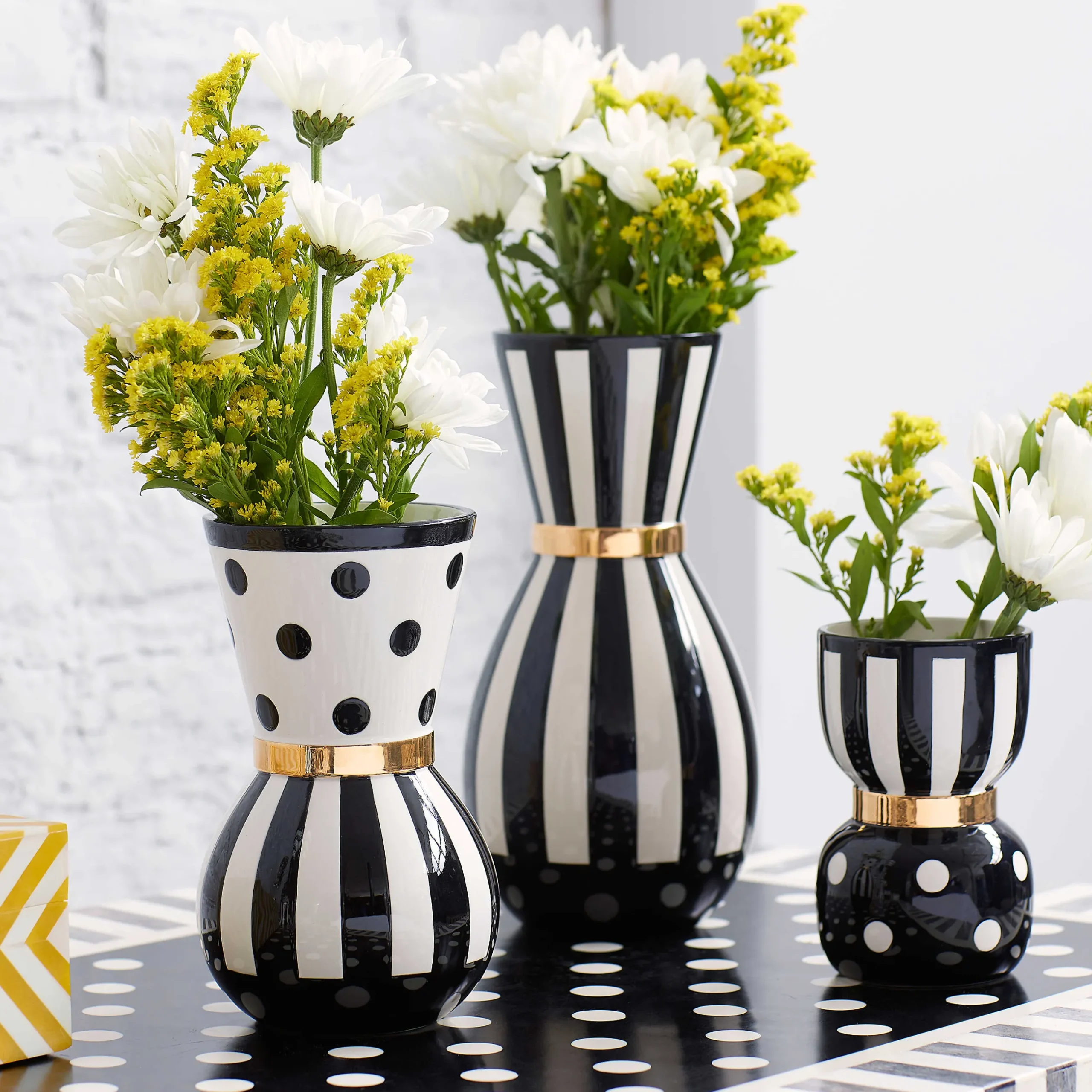 New MacKenzie-Childs Marquee Vases - Set Of 3