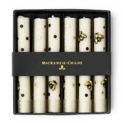 Clearance MacKenzie-Childs Mini Dinner Candles - Bee - Set Of 6