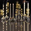 Online MacKenzie-Childs Mini Dinner Candles - Black & Gold - Set Of 6