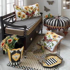 Best MacKenzie-Childs Monarch Butterfly Lumbar Pillow - White