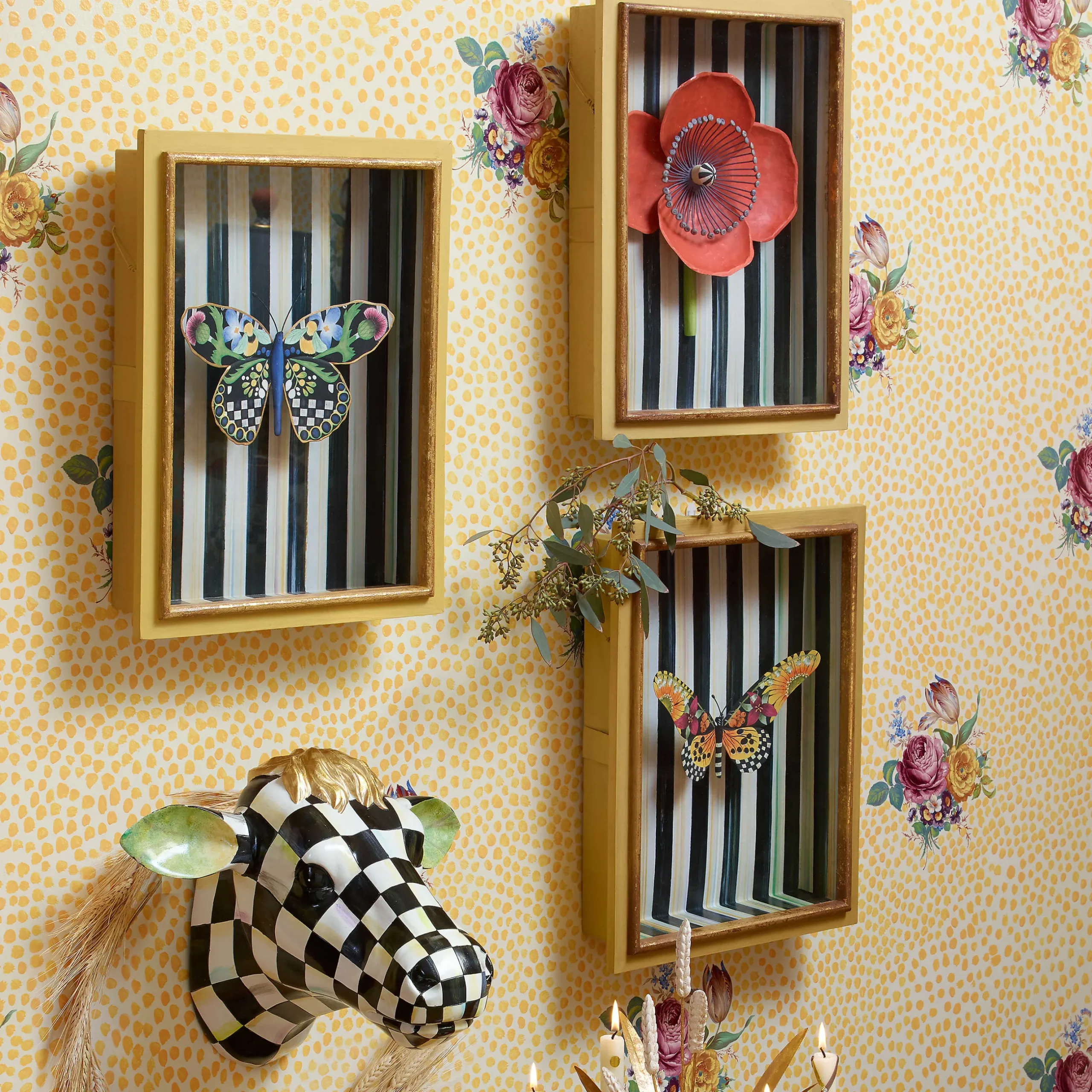 Outlet MacKenzie-Childs Monarch Butterfly Shadow Box