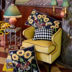 Hot MacKenzie-Childs Monarch Butterfly Square Pillow - Black