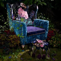 MacKenzie-Childs Moonlight Garden Footstool