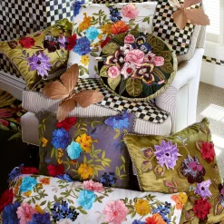 Clearance MacKenzie-Childs Moonlight Garden Pillow
