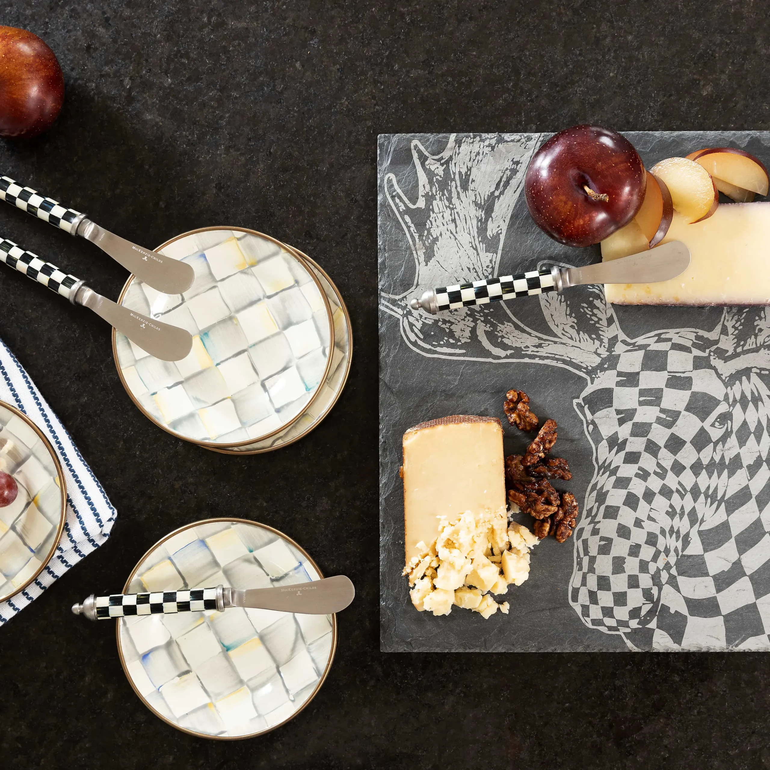 Outlet MacKenzie-Childs Moose Slate Serving Board