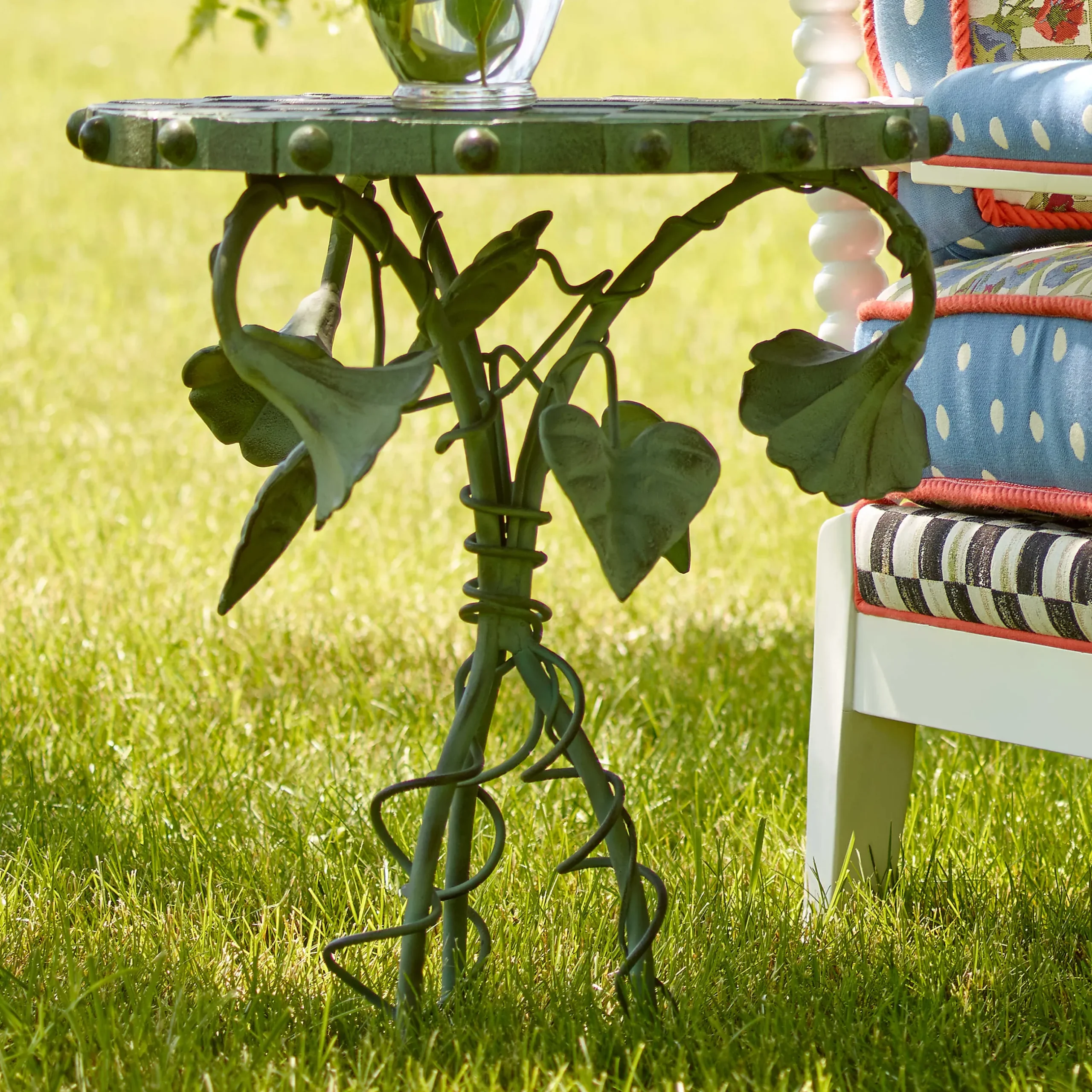 Clearance MacKenzie-Childs Morning Glory Accent Table