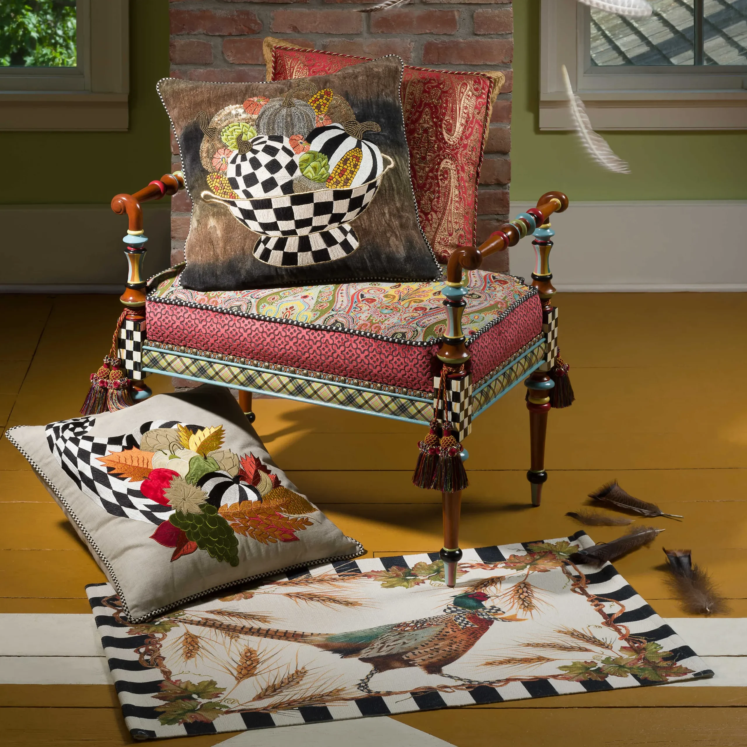 New MacKenzie-Childs Musette Bench - 2'