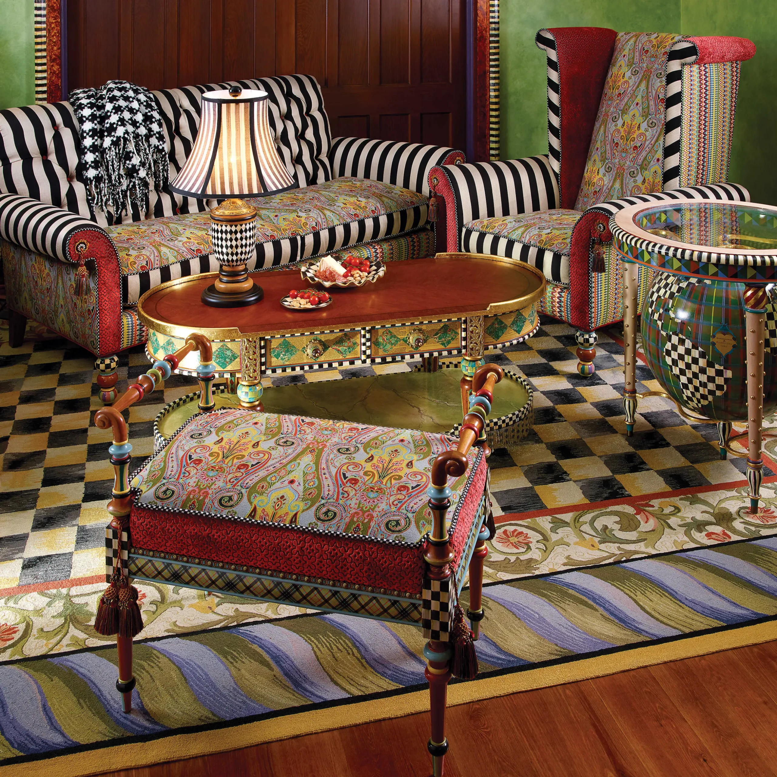 New MacKenzie-Childs Musette Bench - 2'