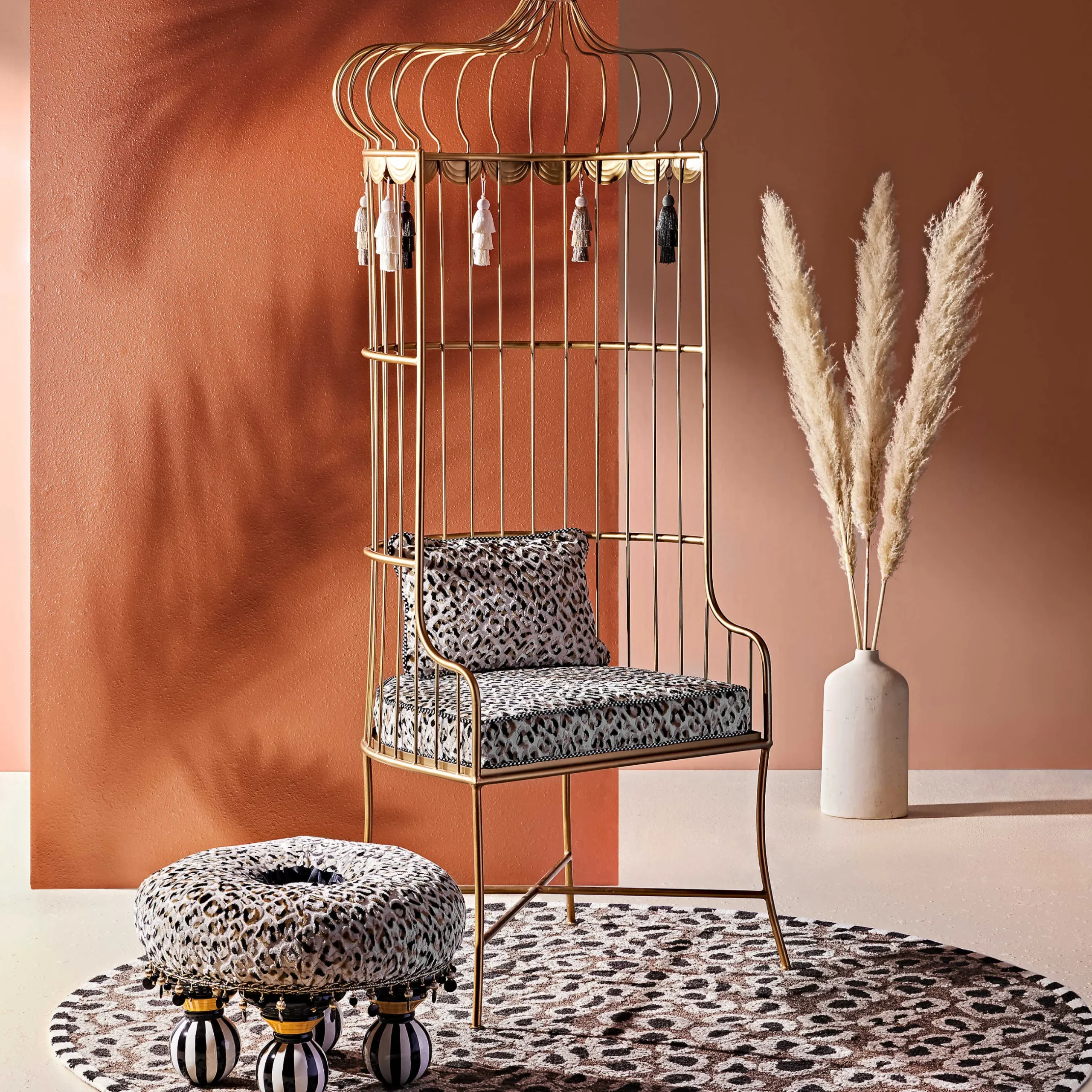 Online MacKenzie-Childs Ocelot Tuffet