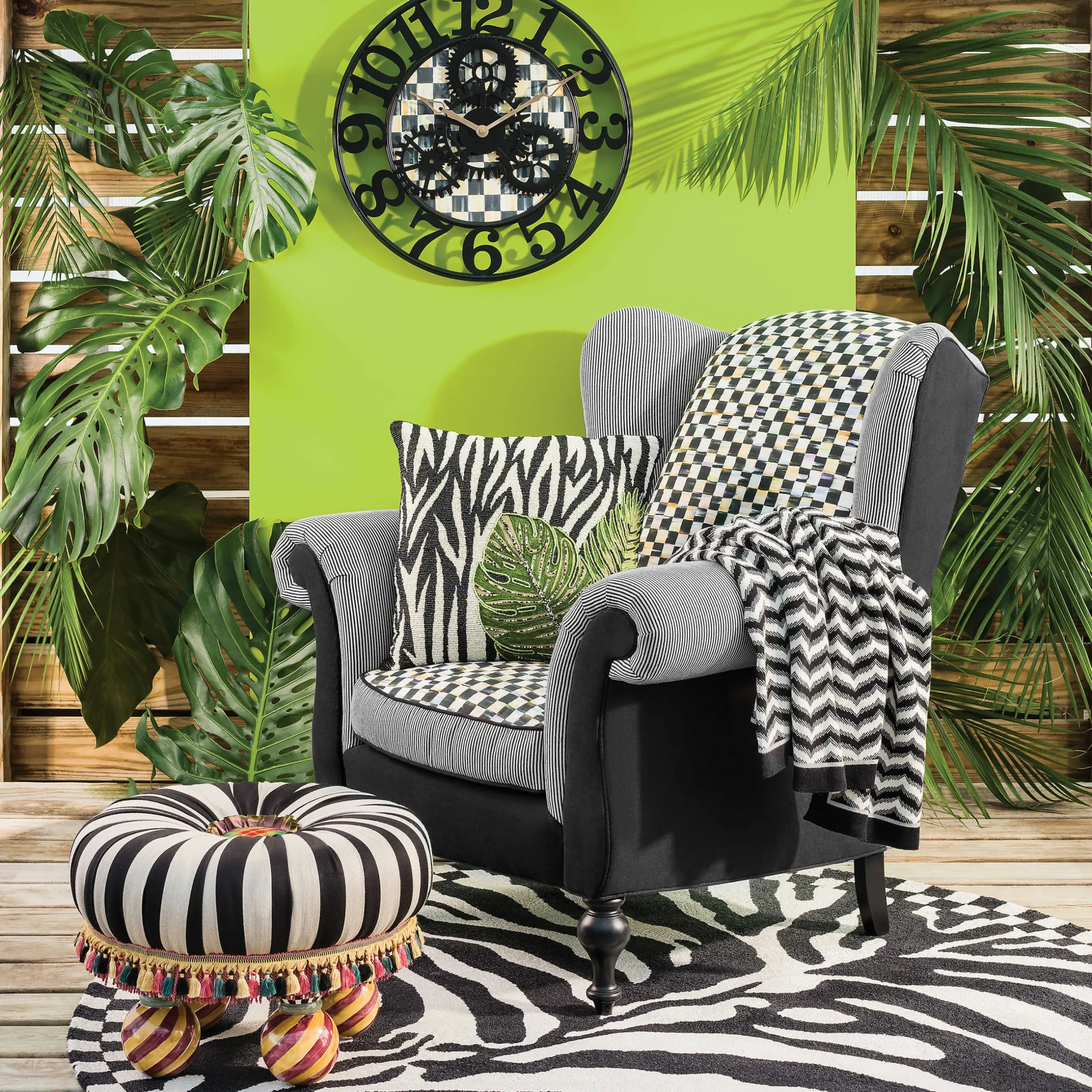 Online MacKenzie-Childs On Wall Street Tuffet