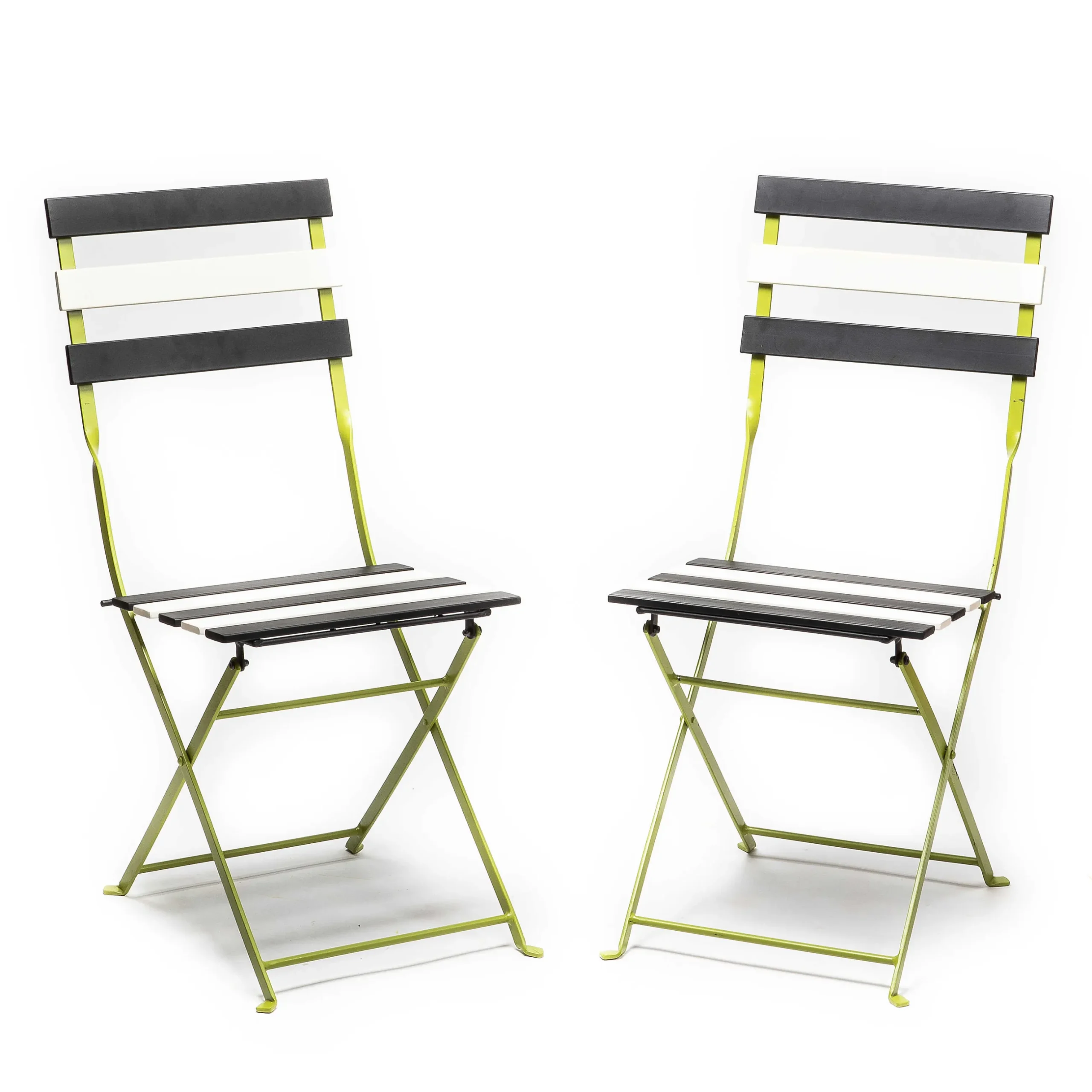 Outlet MacKenzie-Childs Outdoor Black & White Metal Bistro Side Chair
