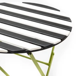Outlet MacKenzie-Childs Outdoor Black & White Metal Bistro Table