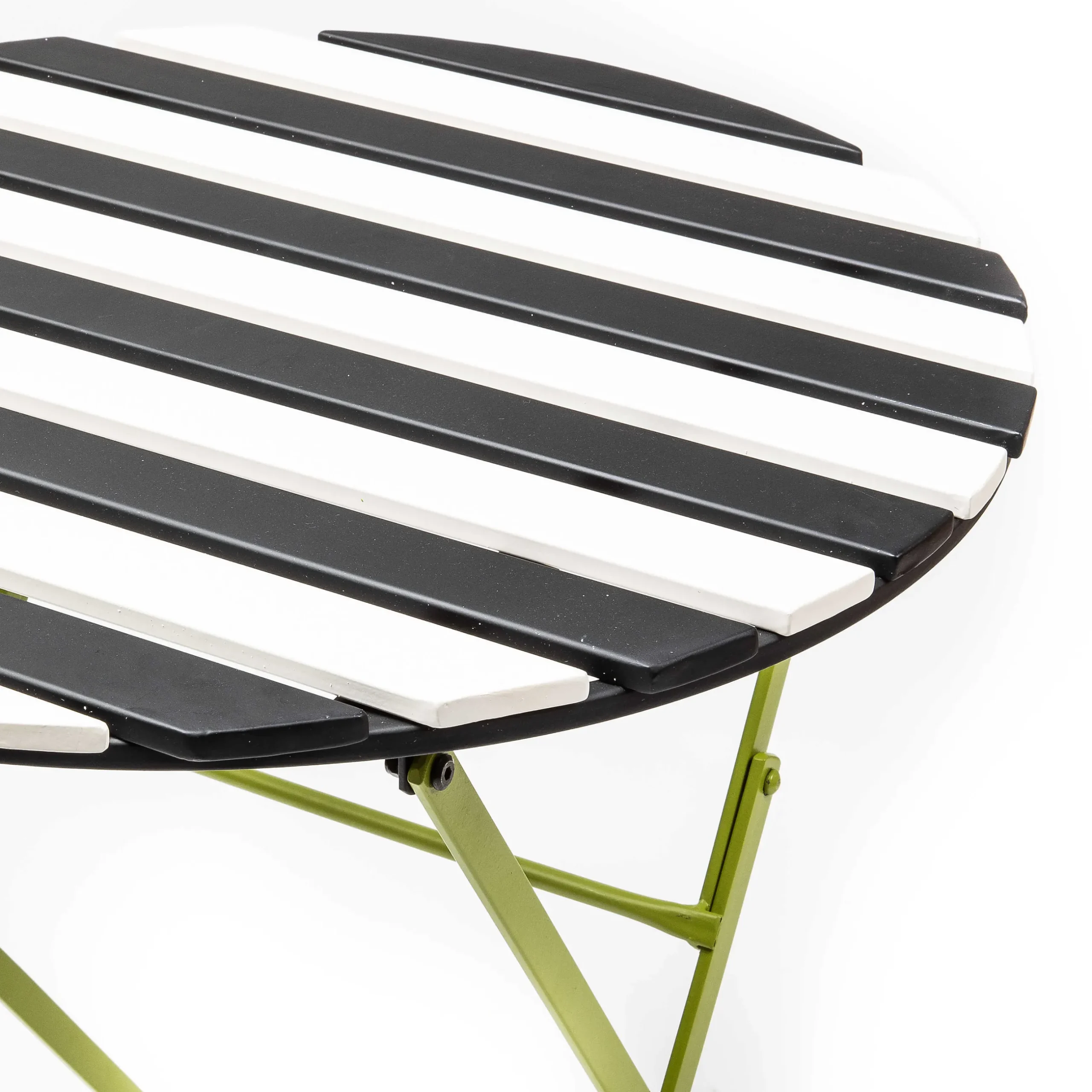 Outlet MacKenzie-Childs Outdoor Black & White Metal Bistro Table