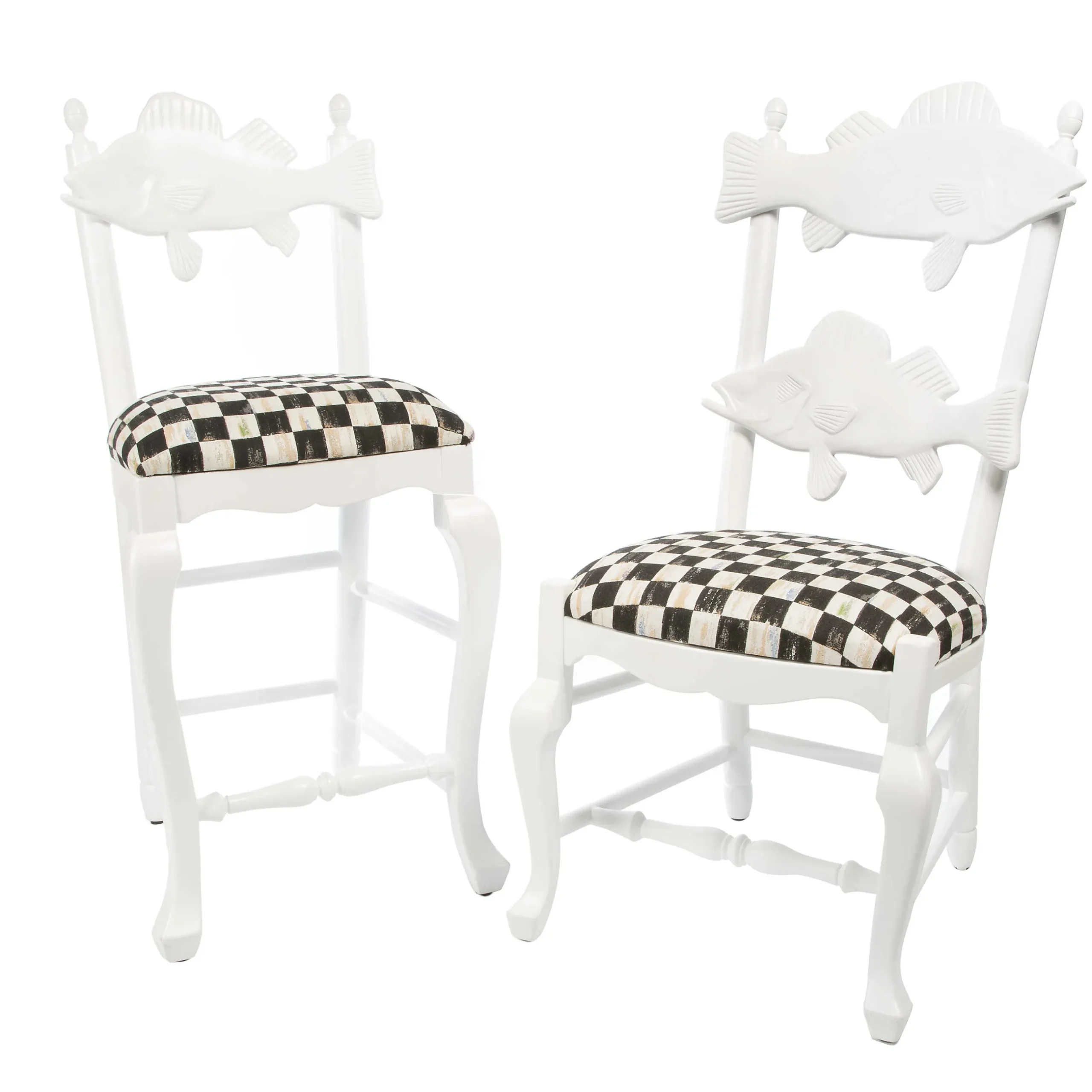 Outlet MacKenzie-Childs Outdoor Fish Chair - Courtly Check