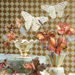 Hot MacKenzie-Childs Parchment Check Butterfly Wall Decor
