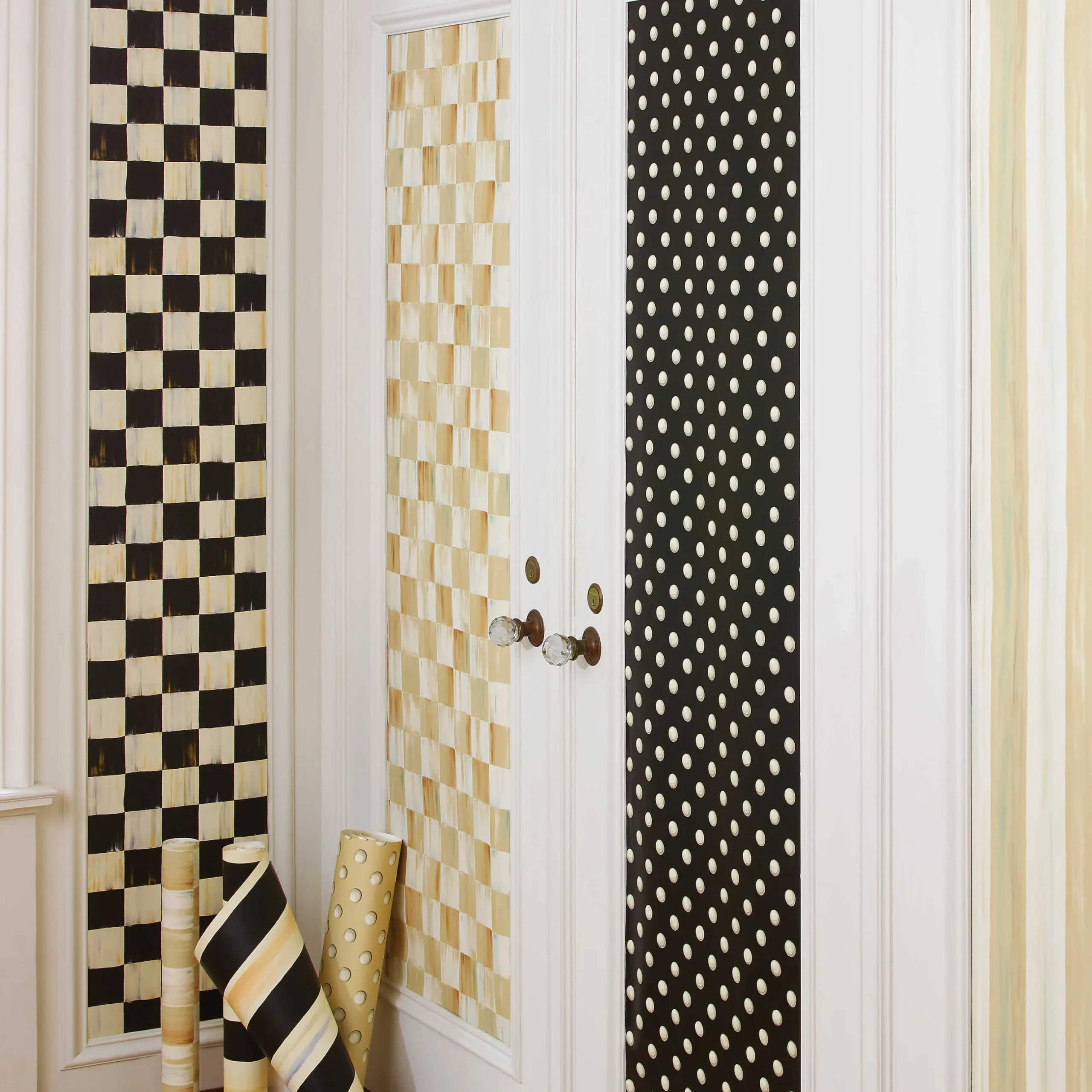 Sale MacKenzie-Childs Parchment Check Wallpaper