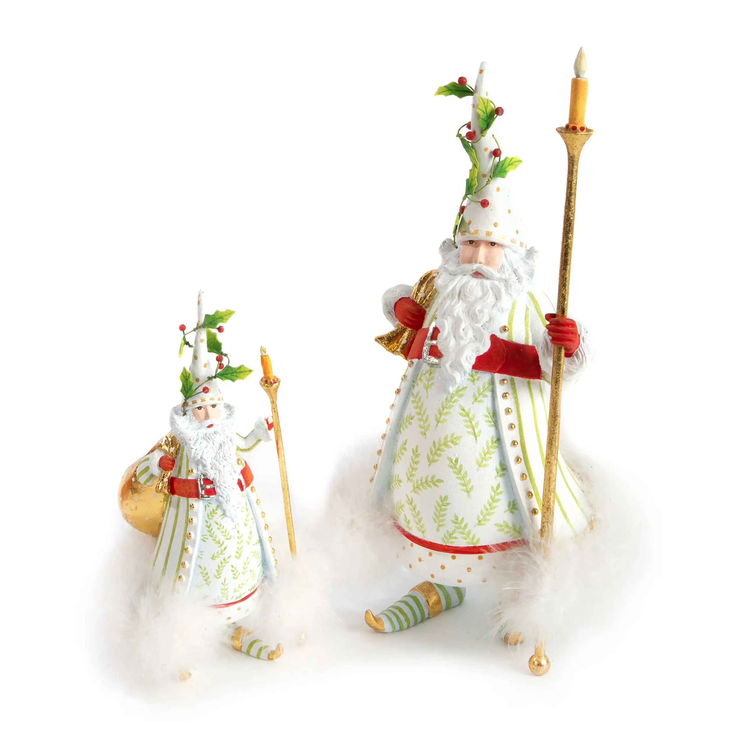 Best MacKenzie-Childs Patience Brewster Dash Away Candlelight Santa Figure