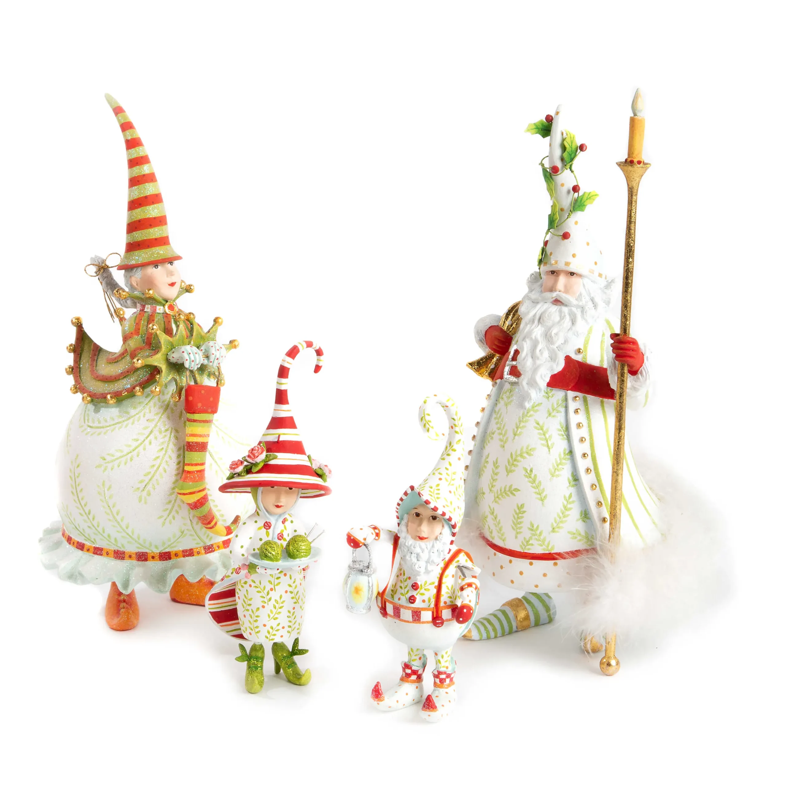Best MacKenzie-Childs Patience Brewster Dash Away Candlelight Santa Figure
