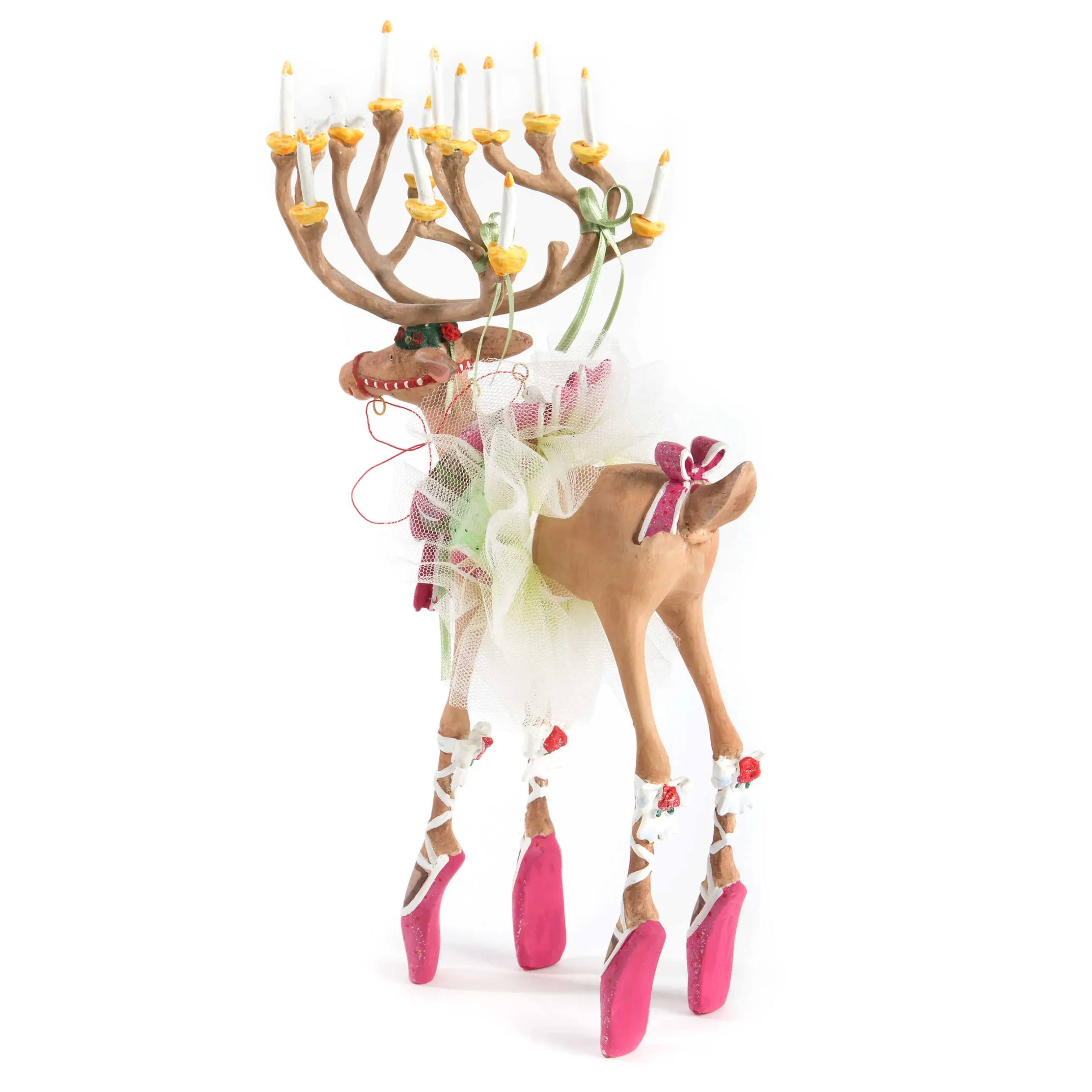 New MacKenzie-Childs Patience Brewster Dash Away Dancer Reindeer Figure