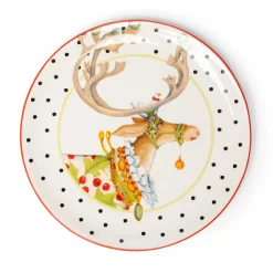 MacKenzie-Childs Patience Brewster Dash Away Dessert Plates - Set Of 4