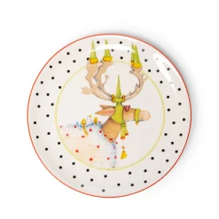 MacKenzie-Childs Patience Brewster Dash Away Dessert Plates - Set Of 4