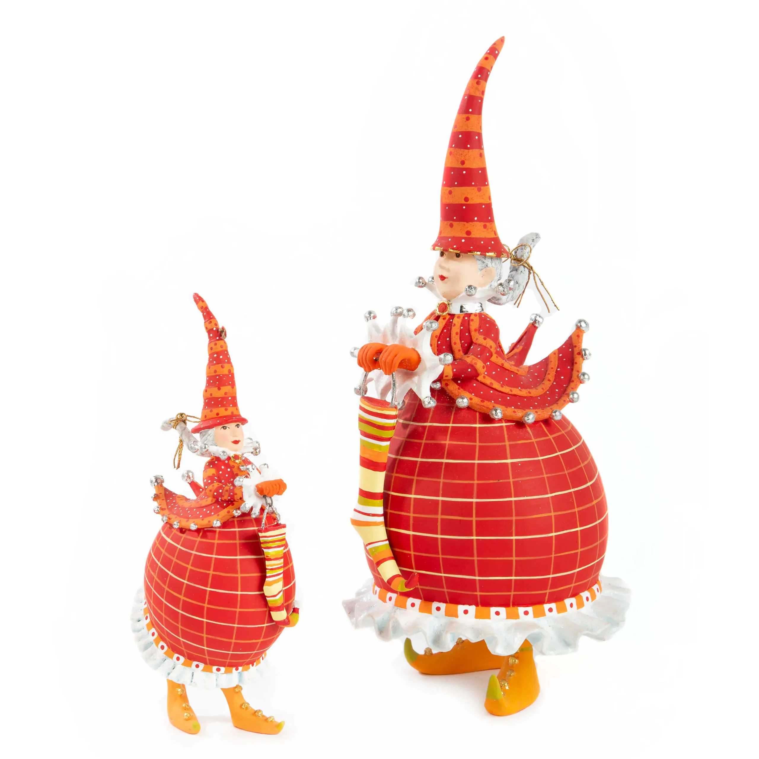 Best MacKenzie-Childs Patience Brewster Dash Away Red Mrs. Santa Figure