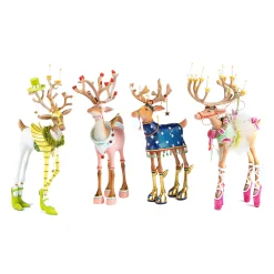 Best MacKenzie-Childs Patience Brewster Dash Away Reindeer Figure Set-B