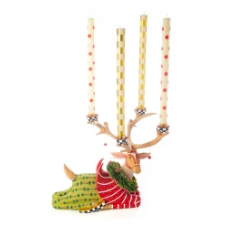 Online MacKenzie-Childs Patience Brewster Dash Away Sitting Prancer Reindeer Candelabra