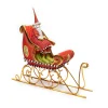 Hot MacKenzie-Childs Patience Brewster Dash Away Sitting Santa & Sleigh Figure Set