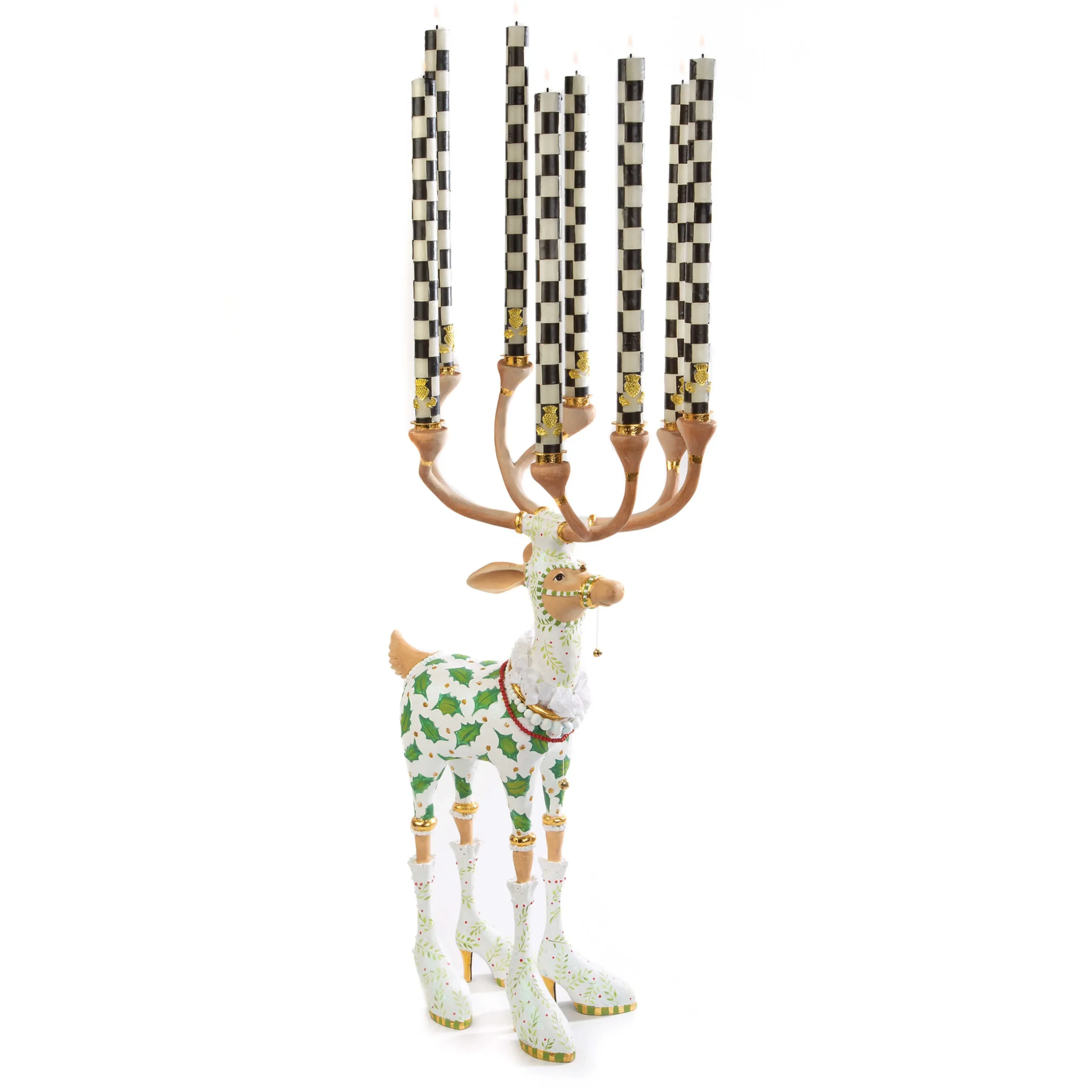 Hot MacKenzie-Childs Patience Brewster Dash Away Vixen Reindeer Candelabra