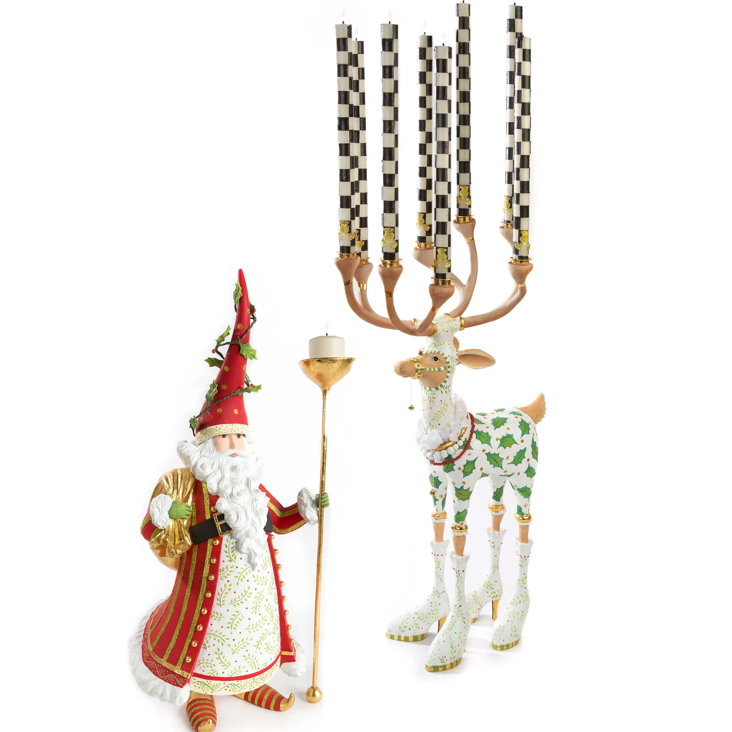 Hot MacKenzie-Childs Patience Brewster Dash Away Vixen Reindeer Candelabra