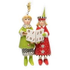 Best MacKenzie-Childs Patience Brewster Holiday Carolers Salt & Pepper Set