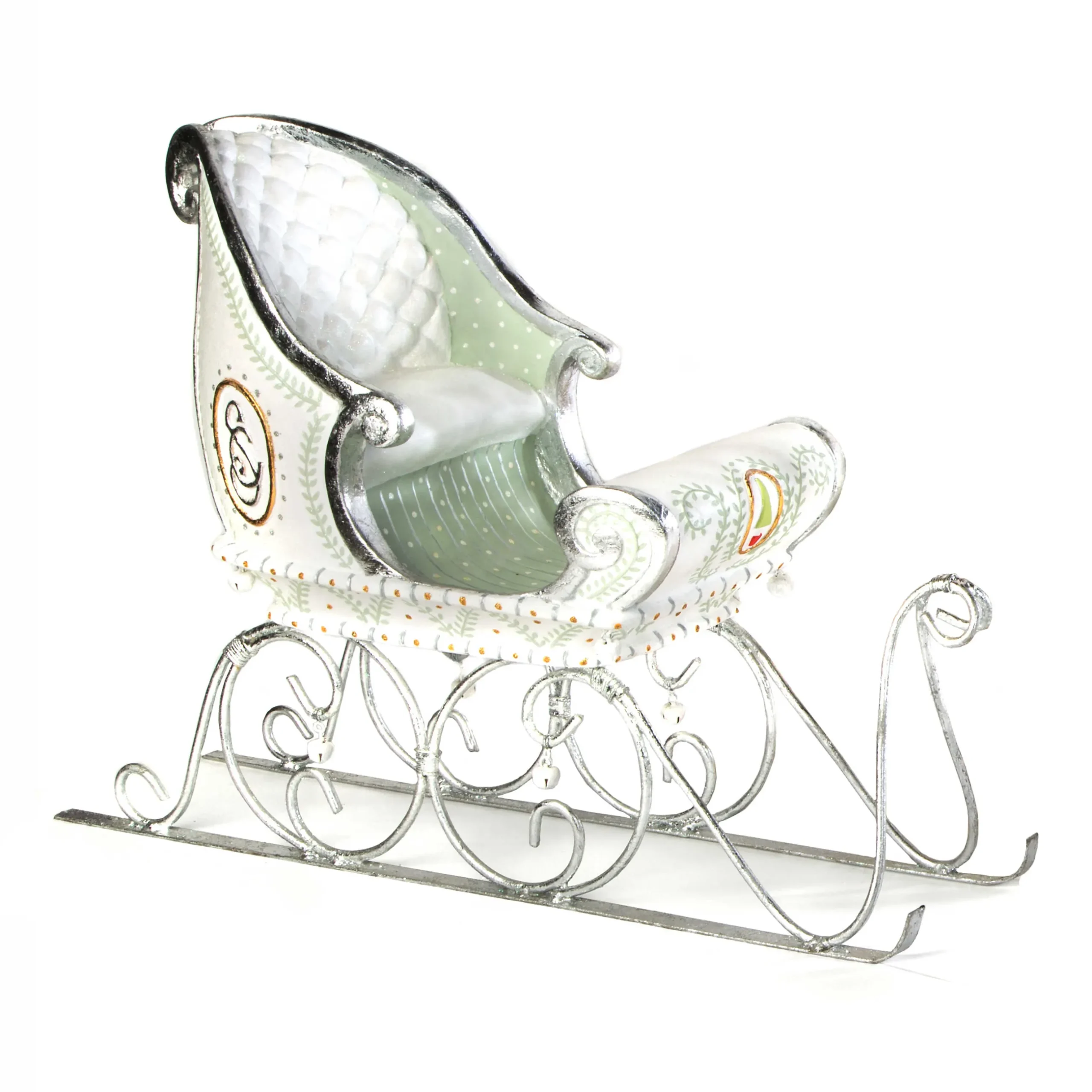 New MacKenzie-Childs Patience Brewster Moonbeam Sleigh Figure