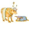 New MacKenzie-Childs Patience Brewster Nativity Cow & Calf Mini Figures