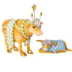 New MacKenzie-Childs Patience Brewster Nativity Cow & Calf Mini Figures