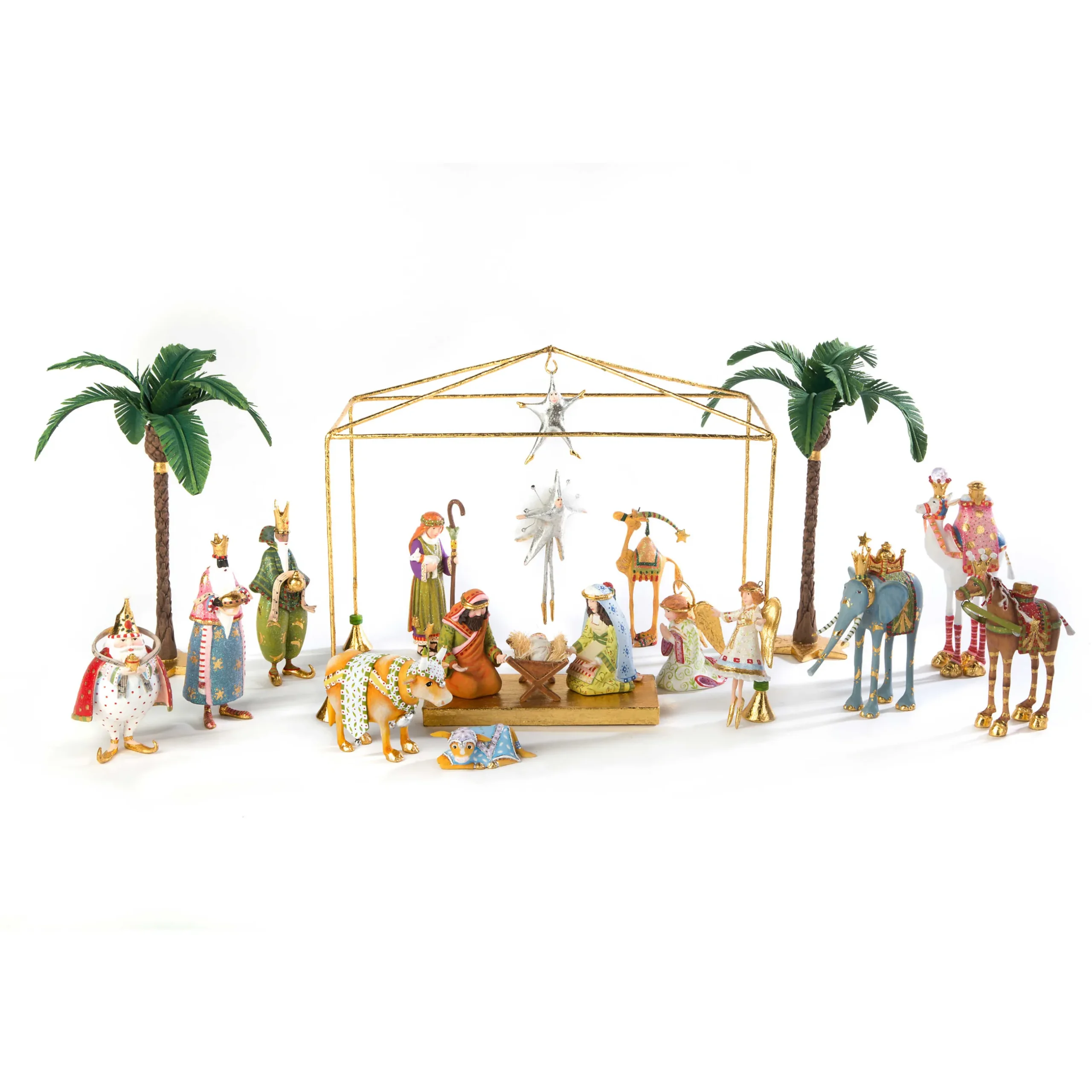 New MacKenzie-Childs Patience Brewster Nativity Cow & Calf Mini Figures
