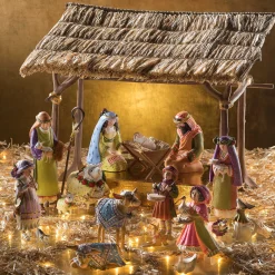 MacKenzie-Childs Patience Brewster Nativity Girl With Duck Figures