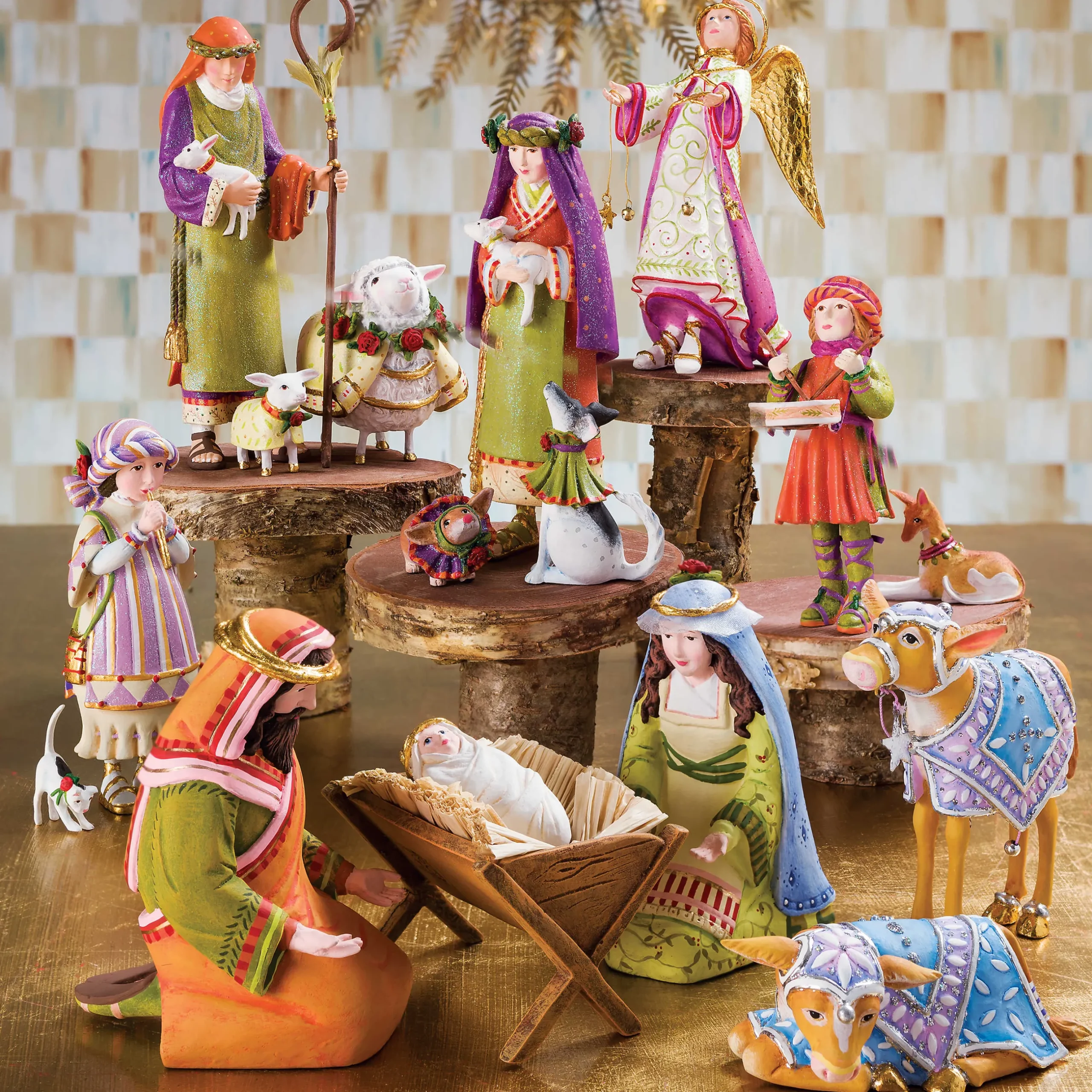 MacKenzie-Childs Patience Brewster Nativity Holy Family Figures