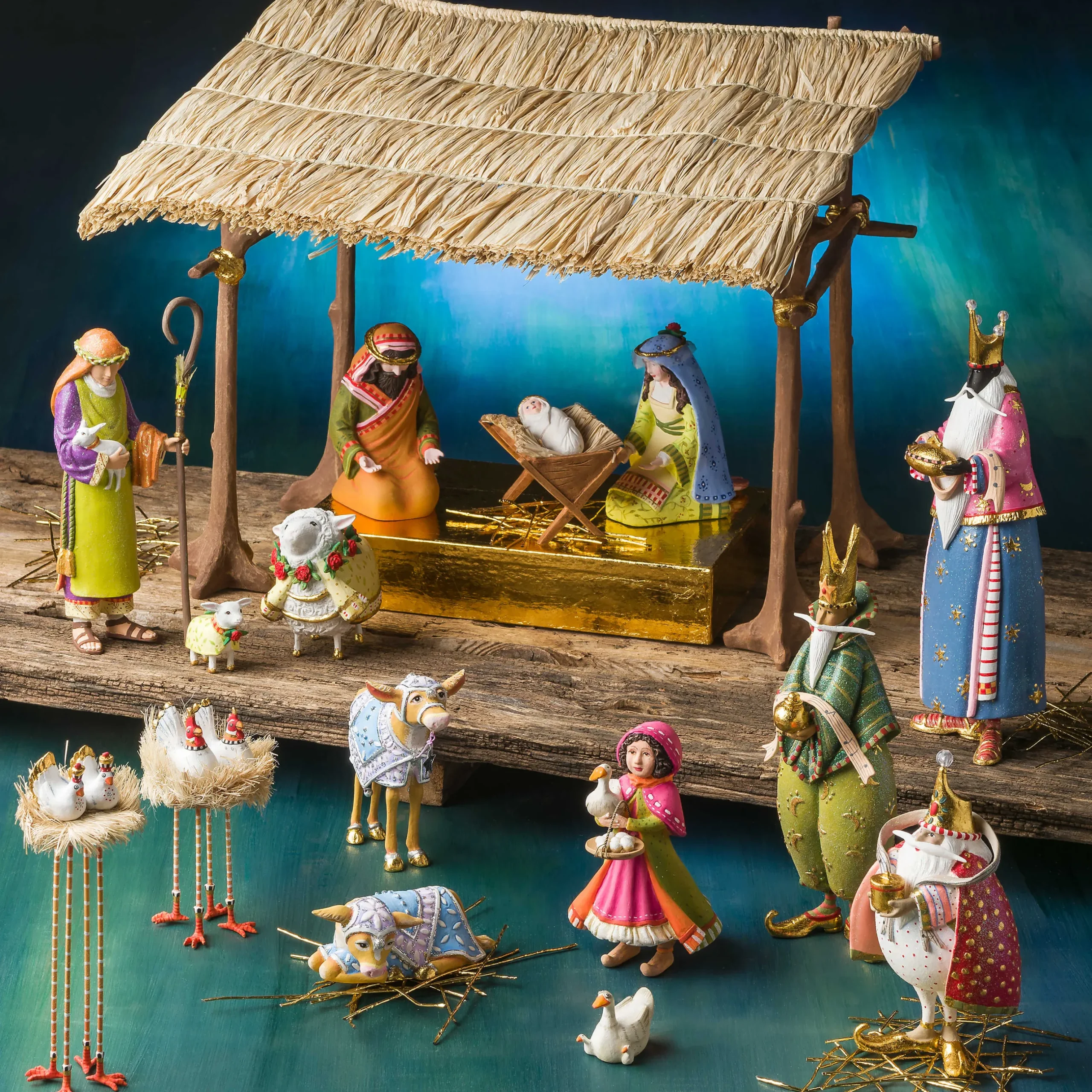 Clearance MacKenzie-Childs Patience Brewster Nativity World Magi Figures