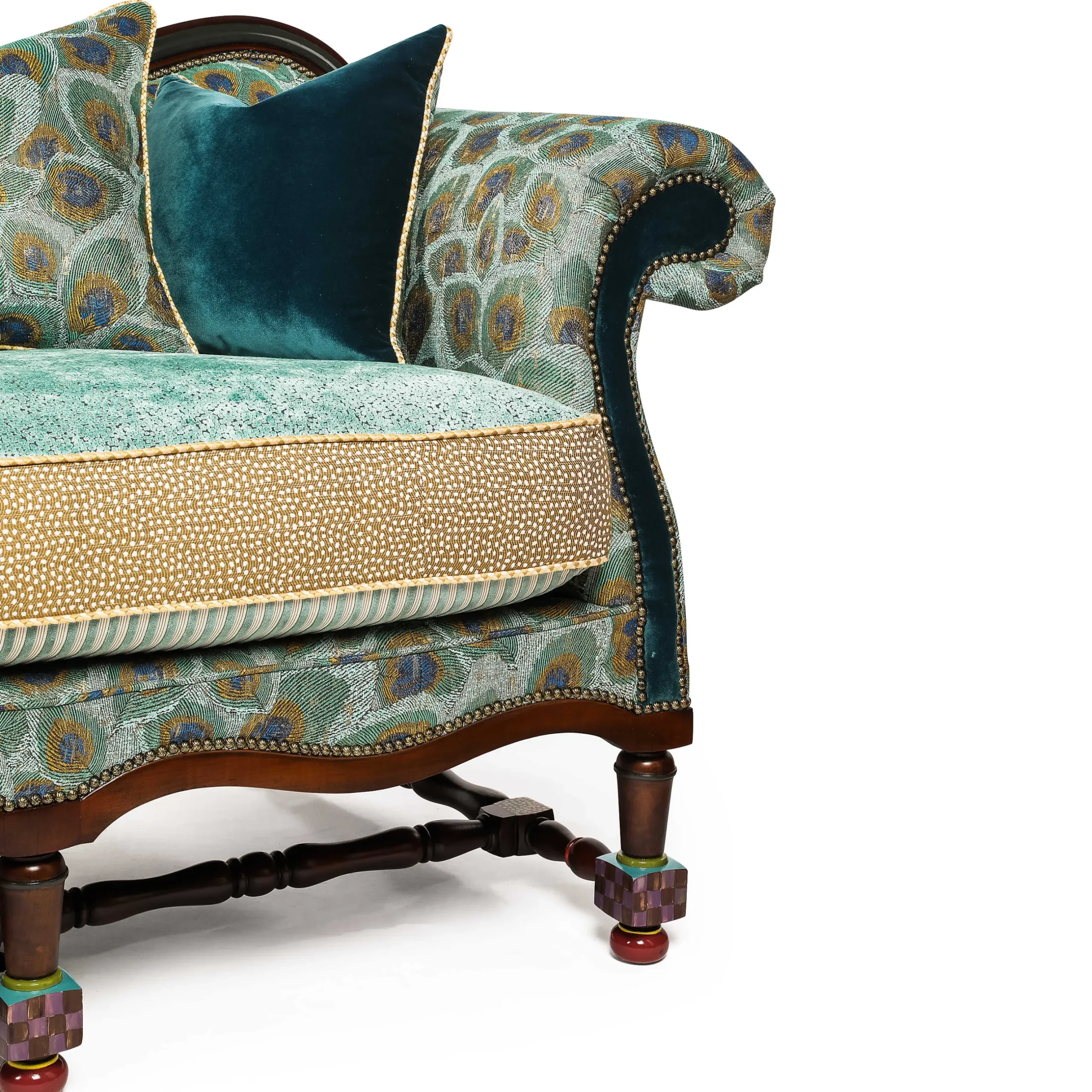 MacKenzie-Childs Peacock Sofa