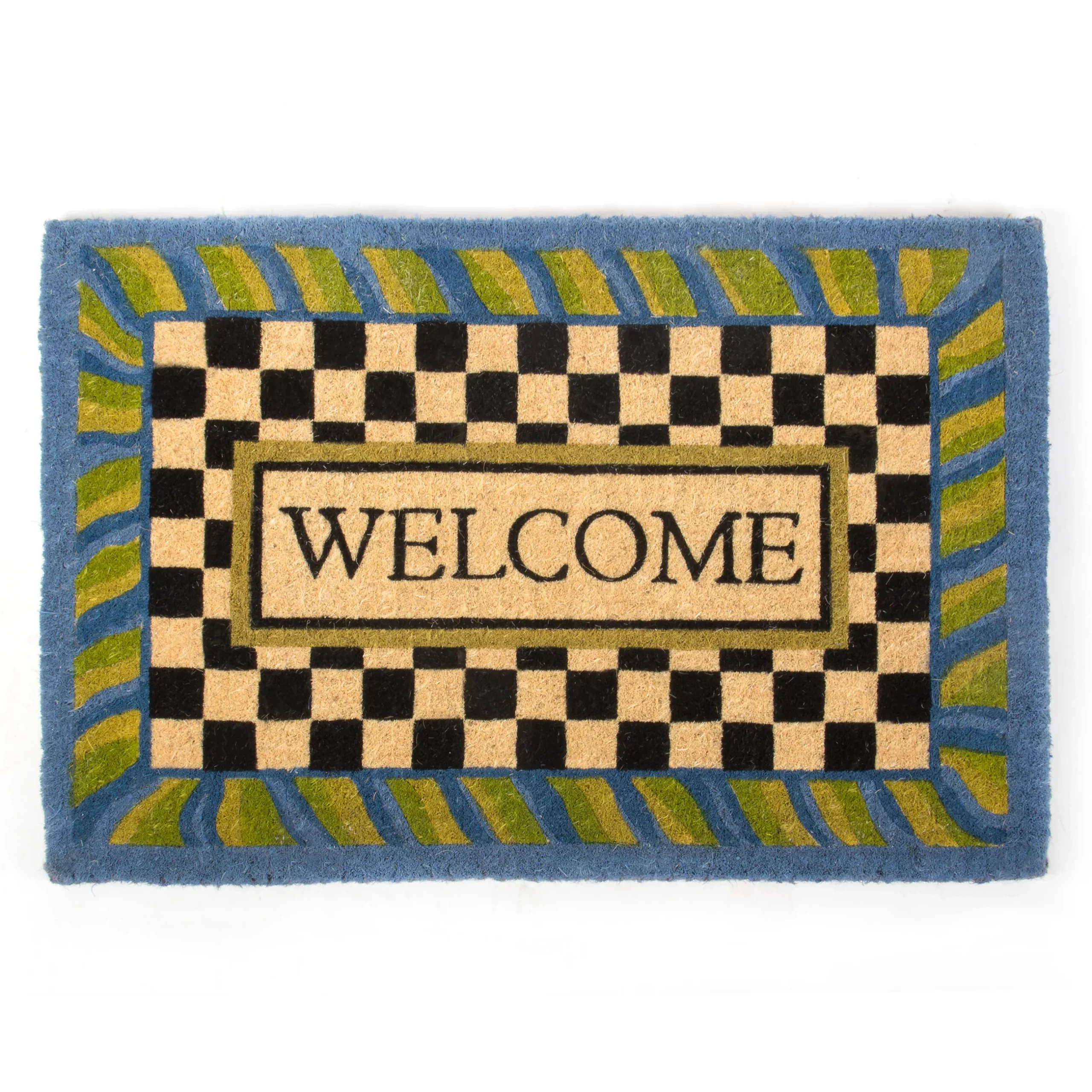 Online MacKenzie-Childs Periwinkle Welcome Mat