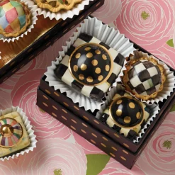 Discount MacKenzie-Childs Petit Four Square Knob - Courtly Check