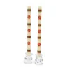 Outlet MacKenzie-Childs Poinsettia Dinner Candles - Set Of 2
