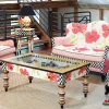 Clearance MacKenzie-Childs Poppy Keepsake Coffee Table