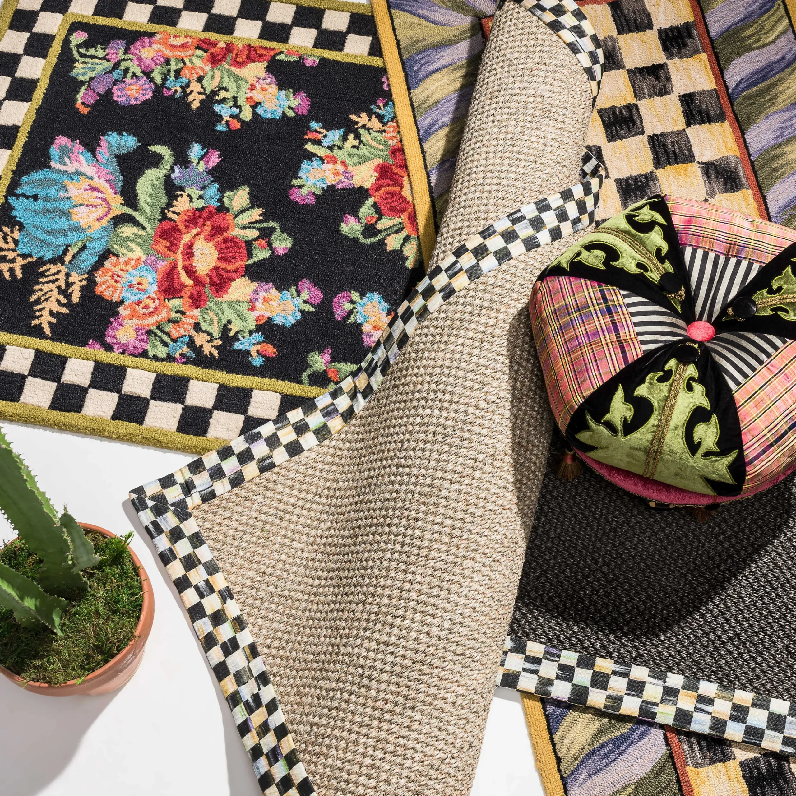 Hot MacKenzie-Childs Portobello Road Footstool