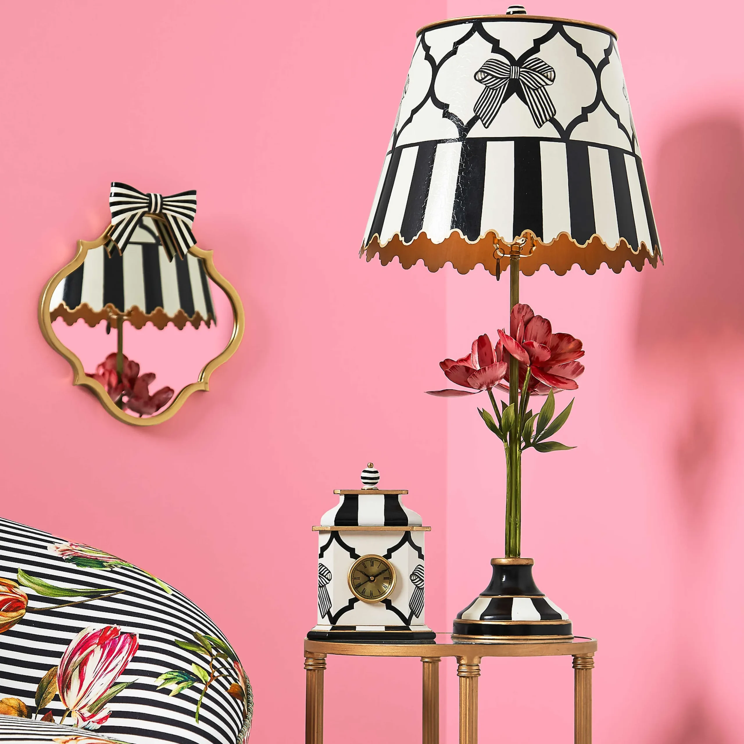 Hot MacKenzie-Childs Pretty As A Bow Accent Wall Mirror