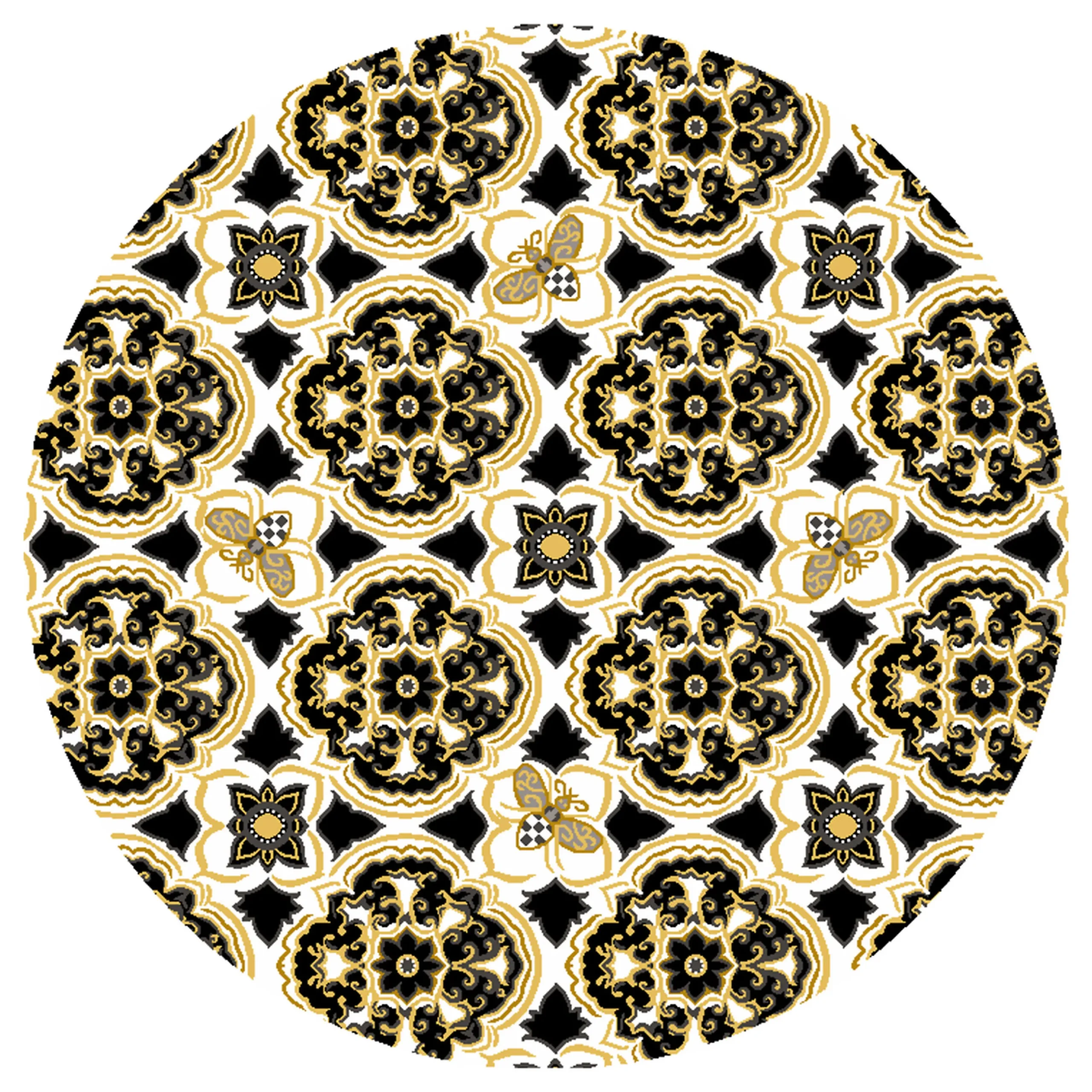 MacKenzie-Childs Queen Bee Indoor/ Outdoor Rug - 6' Round