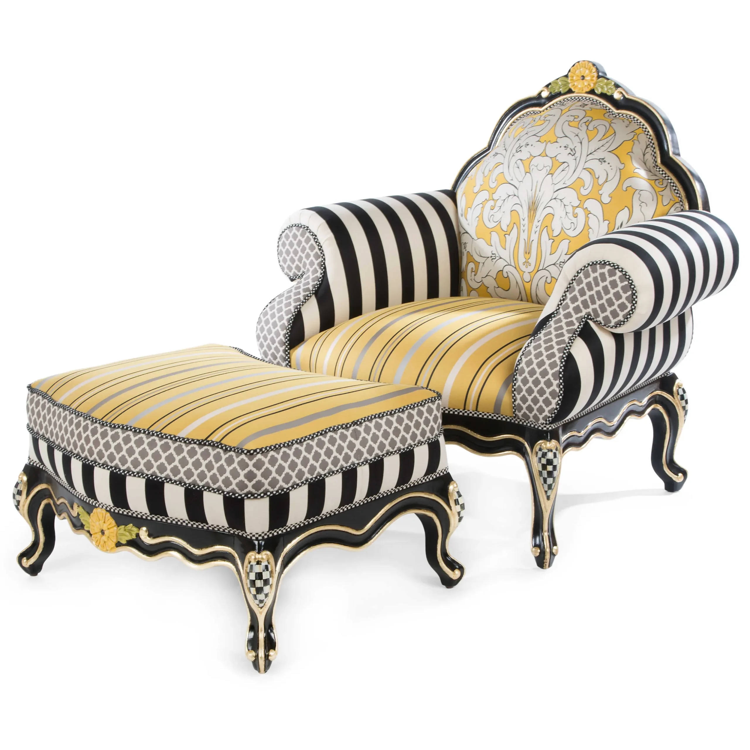 Discount MacKenzie-Childs Queen Bee Ottoman