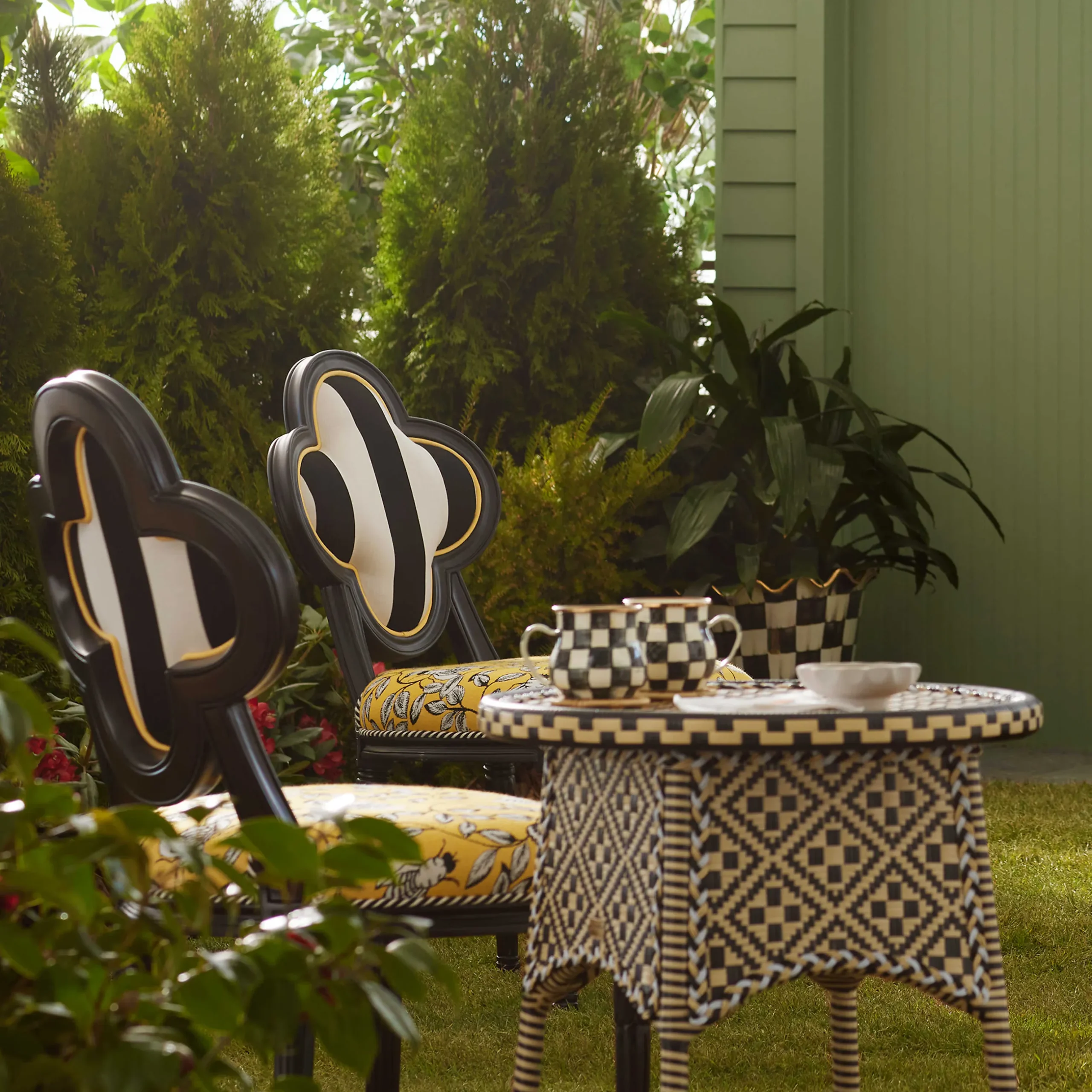 Best MacKenzie-Childs Queen Bee Outdoor Dining Chair